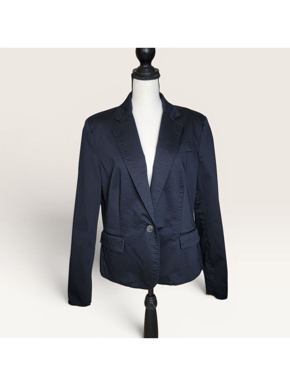 MNG Basics Women's Black Tailored Blazer Size 10 Classic Business Professional